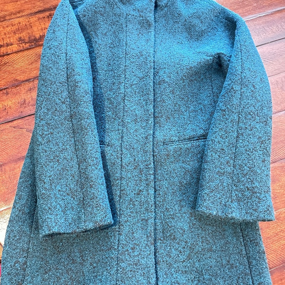 Women's Blue Tweed Coat